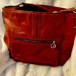 Charles David Burgundy Leather Hobo, excellent condition